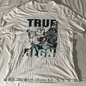 Used True Religion Men’s White T-shirt XL